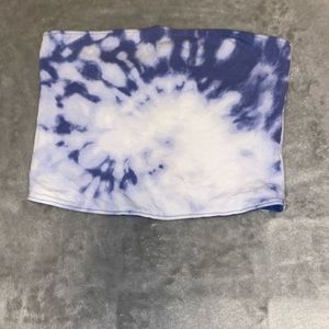 Hollister blue tie dye tube top